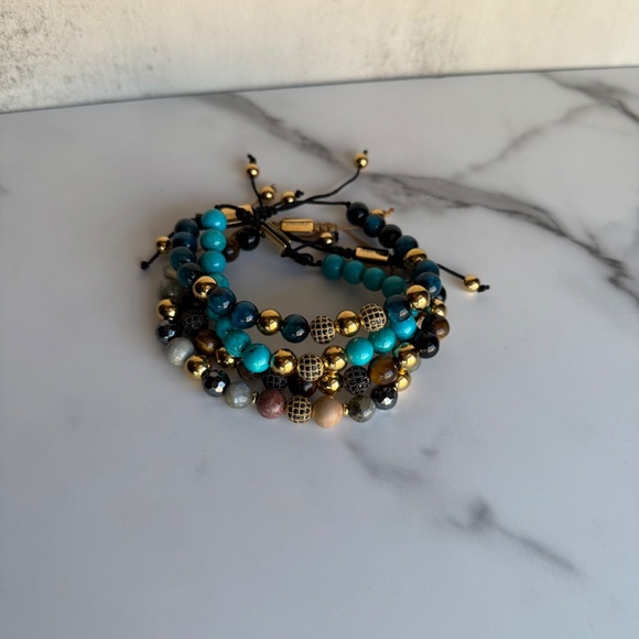 Beaded Rope String Bracelet Stack - Picture 3 of 9